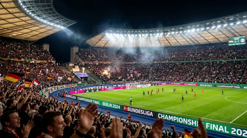 Stadion Werbung Bande Sport Event Publikum Spotlight Brand Live